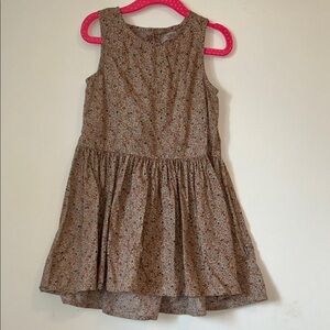 Charming Floral Kids Dress in Brown Tones